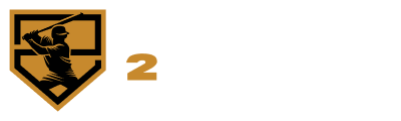 Logo for Ball 2 Barrel Baseball Academy with a silhouette of a baseball player swinging a bat inside a gold and black shield.
