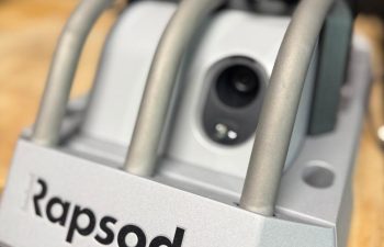 Close-up of Rapsodo baseball tracking and analytics device